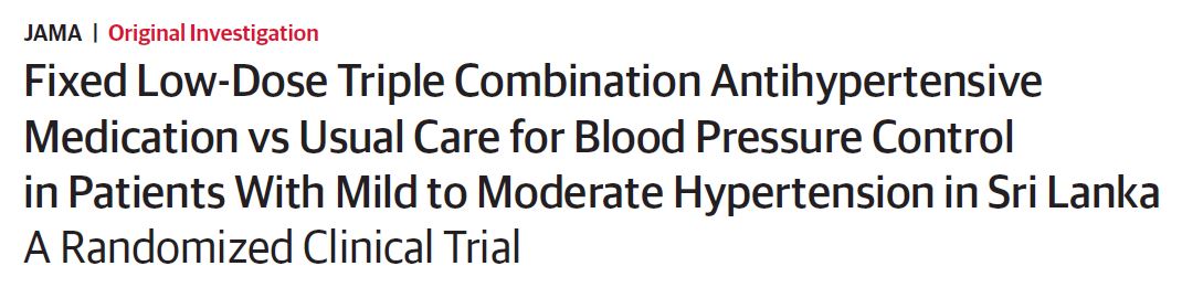 Triple-drug FDC Clinical Trial Findings In Jama